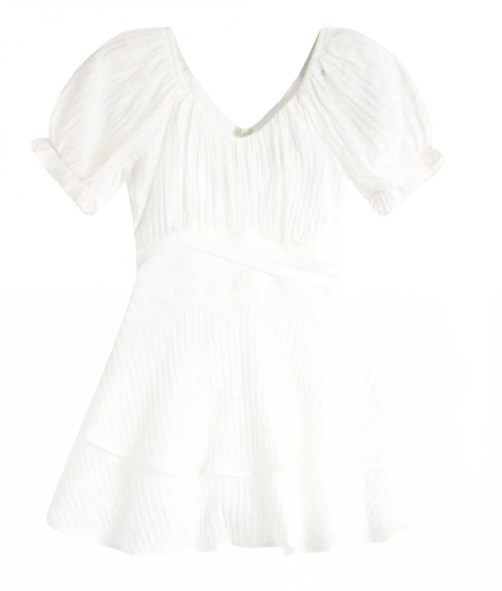 NEW KATIE J NYC girl's delilah dress in white